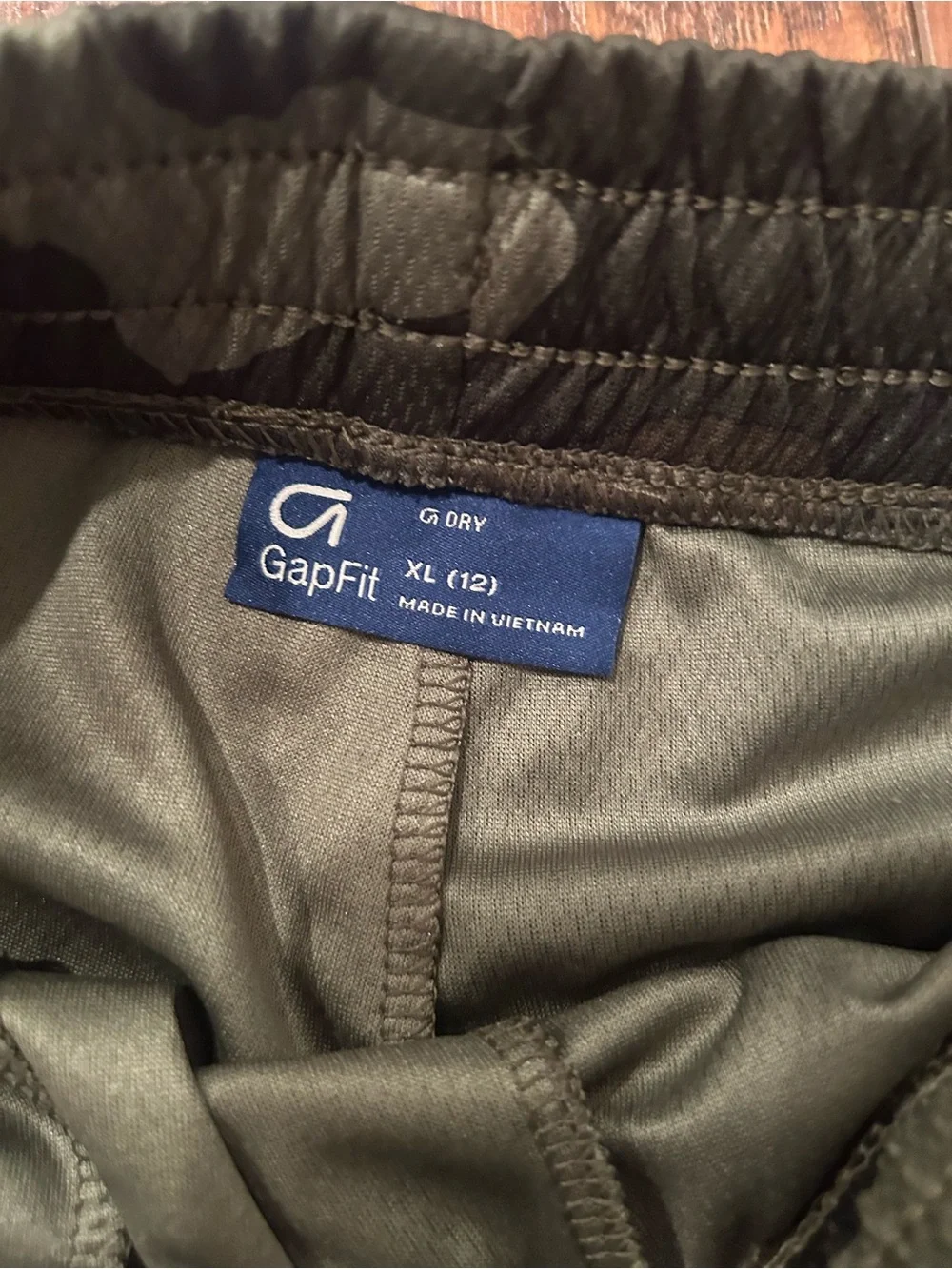 GAP kids  Camo Athletic Shorts in Olive and Dark Green